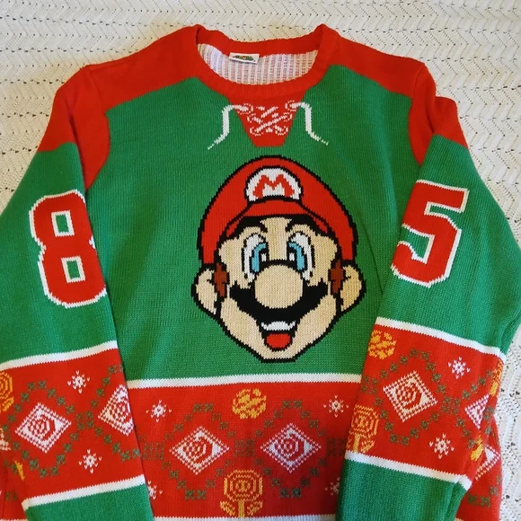 Super Mario Holiday Sweater - Picture 1 of 2